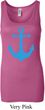Ladies Sailing Tanktop Blue Anchor Longer Length Tank