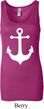 Ladies Sailing Tanktop White Anchor Longer Length Tank