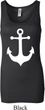 Ladies Sailing Tanktop White Anchor Longer Length Tank