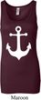 Ladies Sailing Tanktop White Anchor Longer Length Tank