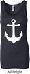 Ladies Sailing Tanktop White Anchor Longer Length Tank
