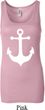 Ladies Sailing Tanktop White Anchor Longer Length Tank
