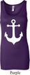 Ladies Sailing Tanktop White Anchor Longer Length Tank