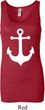 Ladies Sailing Tanktop White Anchor Longer Length Tank