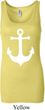 Ladies Sailing Tanktop White Anchor Longer Length Tank
