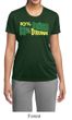 Ladies Shirt 10% Irish 90% Drunk Moisture Wicking Tee T-Shirt