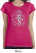 Ladies Shirt 3D Ganesha Darks Longer Length Tee T-Shirt