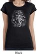Ladies Shirt 3D Ganesha Darks Longer Length Tee T-Shirt