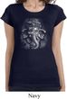 Ladies Shirt 3D Ganesha Darks Longer Length Tee T-Shirt