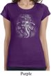 Ladies Shirt 3D Ganesha Darks Longer Length Tee T-Shirt