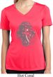 Ladies Shirt 3D Ganesha Lights Moisture Wicking V-neck Tee T-Shirt