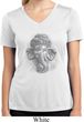 Ladies Shirt 3D Ganesha Lights Moisture Wicking V-neck Tee T-Shirt