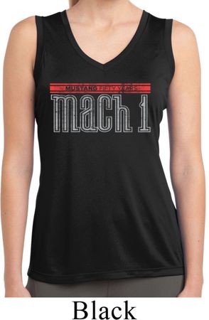 Ladies Shirt 50 Years Mach 1 Sleeveless Moisture Wicking Tee