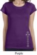 Ladies Shirt 7 Chakras Bottom Print Longer Length Tee T-Shirt