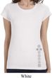 Ladies Shirt 7 Chakras Bottom Print Longer Length Tee T-Shirt