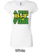 Ladies Shirt A Wee Bit Irish Shamrock Longer Length Tee T-Shirt