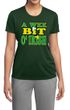 Ladies Shirt A Wee Bit Irish Shamrock Moisture Wicking Tee T-Shirt