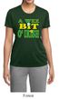 Ladies Shirt A Wee Bit Irish Shamrock Moisture Wicking Tee T-Shirt