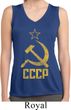 Ladies Shirt CCCP Distressed Sleeveless Moisture Wicking Tee