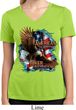 Ladies Shirt American By Birth Moisture Wicking V-neck Tee