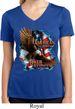 Ladies Shirt American By Birth Moisture Wicking V-neck Tee