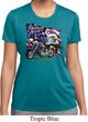 Ladies Shirt American Pride Motorcycle Moisture Wicking Tee T-Shirt
