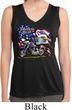 Ladies Shirt American Pride Motorcycle Sleeveless Moisture Wicking Tee