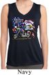 Ladies Shirt American Pride Motorcycle Sleeveless Moisture Wicking Tee