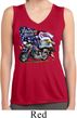 Ladies Shirt American Pride Motorcycle Sleeveless Moisture Wicking Tee
