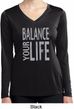 Ladies Shirt Balance Your Life Dry Wicking Long Sleeve Tee T-Shirt