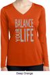 Ladies Shirt Balance Your Life Dry Wicking Long Sleeve Tee T-Shirt