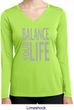 Ladies Shirt Balance Your Life Dry Wicking Long Sleeve Tee T-Shirt