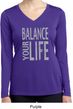 Ladies Shirt Balance Your Life Dry Wicking Long Sleeve Tee T-Shirt
