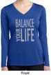 Ladies Shirt Balance Your Life Dry Wicking Long Sleeve Tee T-Shirt