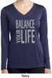 Ladies Shirt Balance Your Life Dry Wicking Long Sleeve Tee T-Shirt