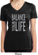 Ladies Shirt Balance Your Life Moisture Wicking V-neck Tee T-Shirt