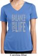 Ladies Shirt Balance Your Life Moisture Wicking V-neck Tee T-Shirt