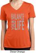 Ladies Shirt Balance Your Life Moisture Wicking V-neck Tee T-Shirt