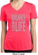 Ladies Shirt Balance Your Life Moisture Wicking V-neck Tee T-Shirt