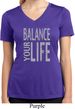 Ladies Shirt Balance Your Life Moisture Wicking V-neck Tee T-Shirt