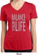 Ladies Shirt Balance Your Life Moisture Wicking V-neck Tee T-Shirt