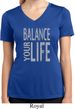 Ladies Shirt Balance Your Life Moisture Wicking V-neck Tee T-Shirt