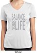Ladies Shirt Balance Your Life Moisture Wicking V-neck Tee T-Shirt