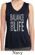 Ladies Shirt Balance Your Life Sleeveless Moisture Wicking Tee T-Shirt