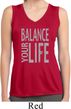 Ladies Shirt Balance Your Life Sleeveless Moisture Wicking Tee T-Shirt