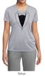 Ladies Shirt Basic Black Tuxedo Moisture Wicking Tee T-Shirt