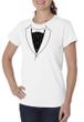 Ladies Shirt Basic Black Tuxedo Organic Tee T-Shirt