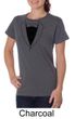 Ladies Shirt Basic Black Tuxedo Organic Tee T-Shirt