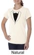 Ladies Shirt Basic Black Tuxedo Organic Tee T-Shirt