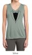 Ladies Shirt Basic Black Tuxedo Sleeveless Moisture Wicking Tee